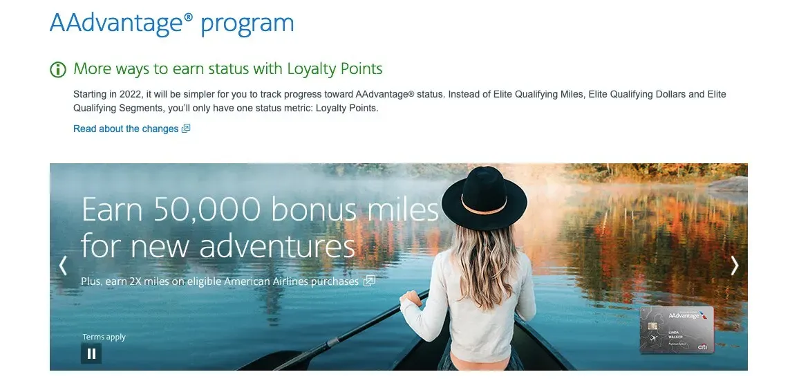 AAdvantage Program for customer loyalty