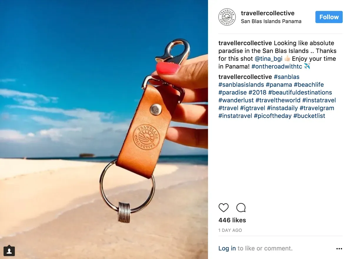 Screenshot showing an instagram post